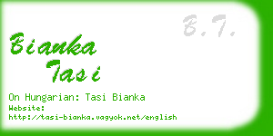 bianka tasi business card